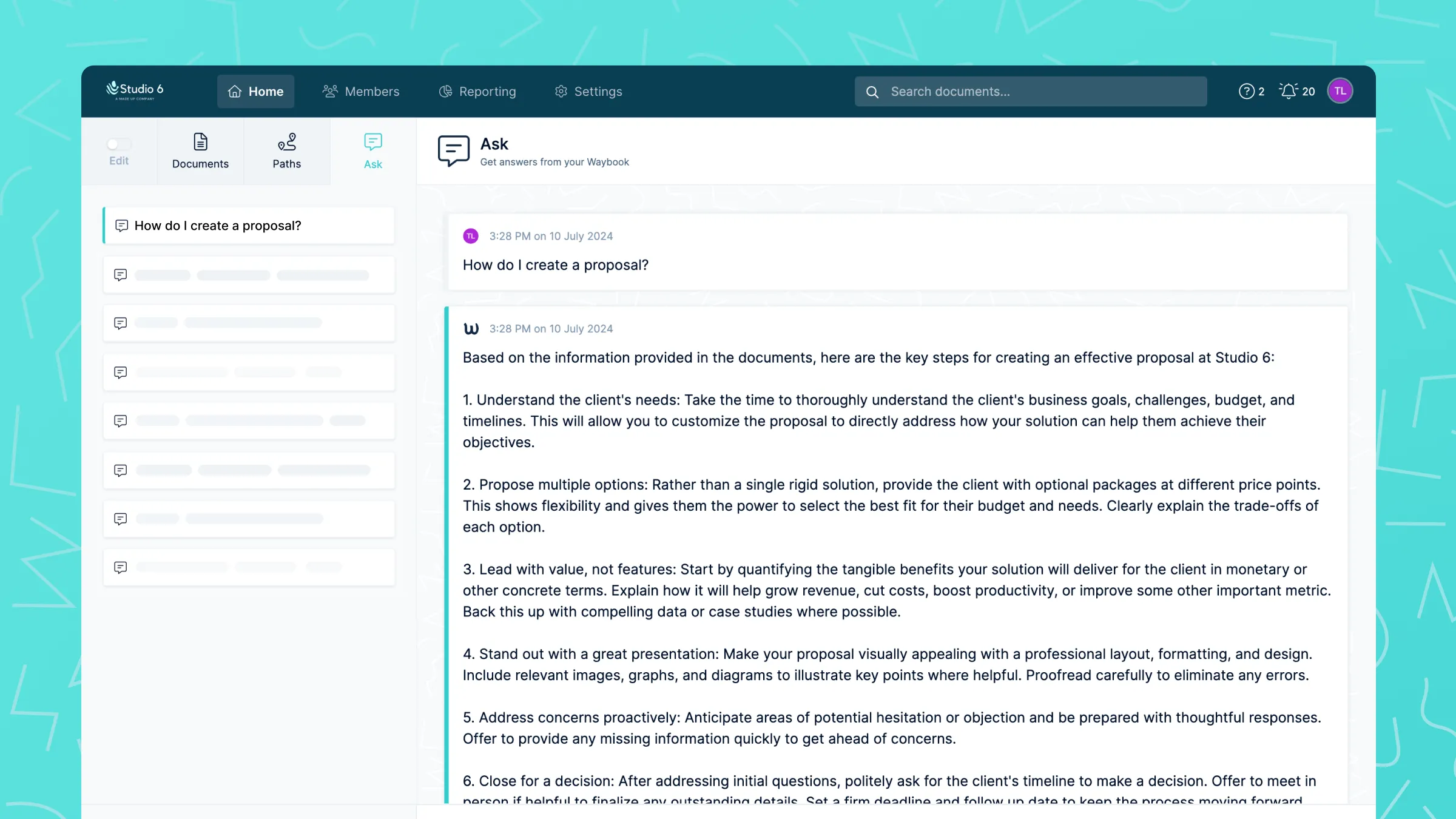 Waybook Ask - Your AI assistant